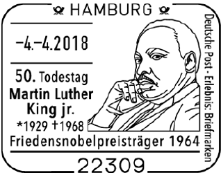 Sonderstempel 50. Todestag Martin Luther King jr. von 2018