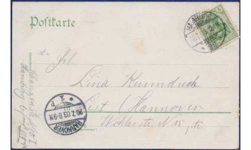 Postkarte Rückseite 20.07.1903