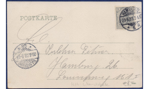 Postkarte Rückseite 29.06.1903