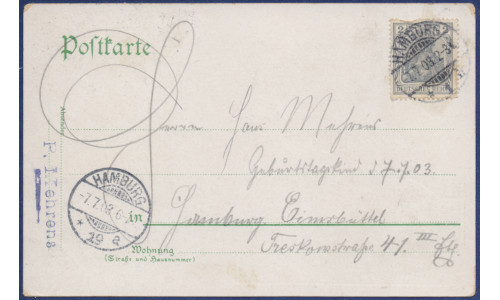 Postkarte Rückseite 07.07.1903